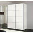 OMARA Z DRSNIMI VRATI, bela - aluminij/bela, Design, kovina/leseni material (150/216/68cm) - HOM`IN
