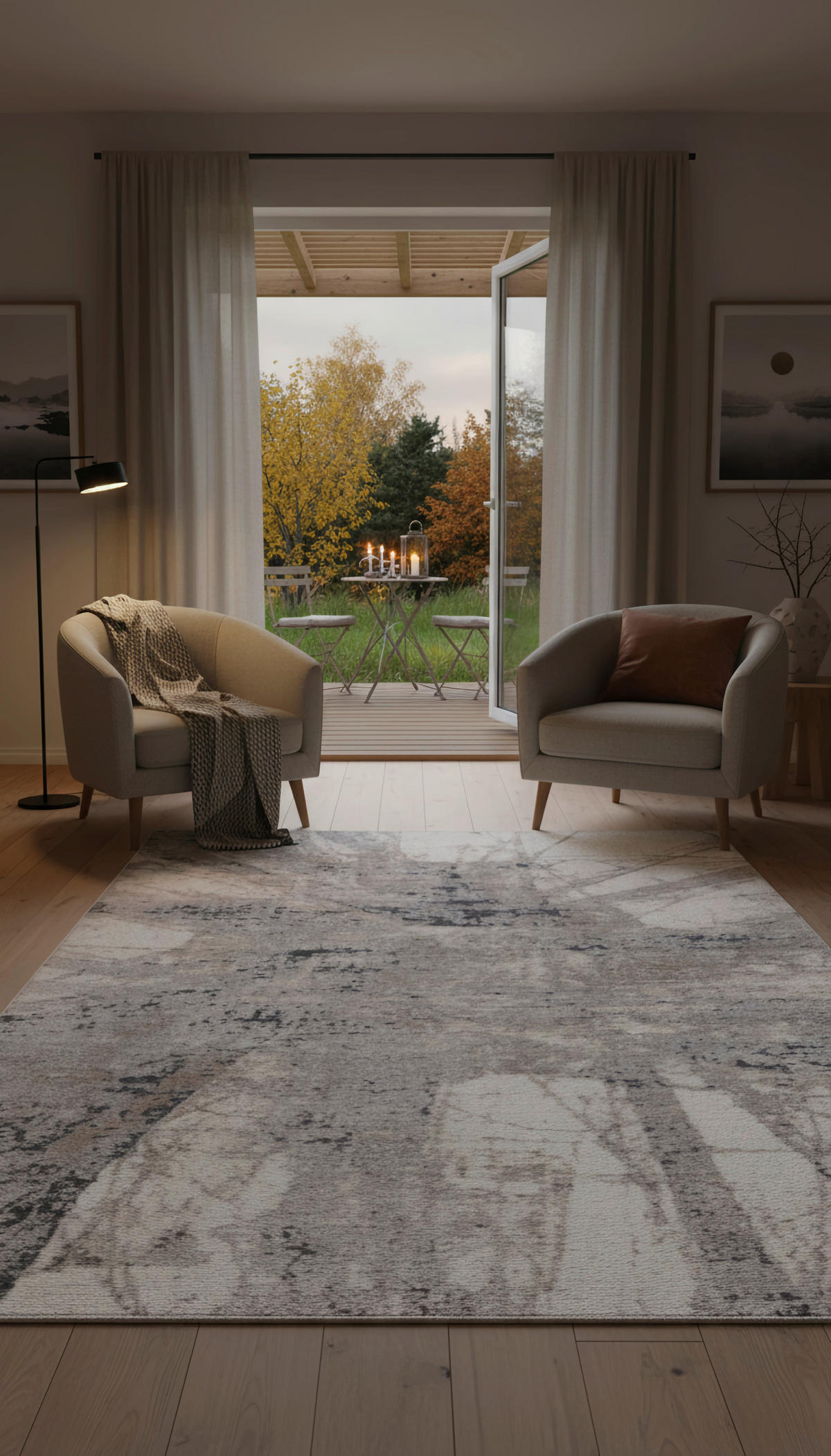 WEBTEPPICH  Wohnzimmer 160/230 cm My Bologna Creme, Grau rechteckig  - Creme/Grau, LIFESTYLE, Textil (160/230cm) - Obsession