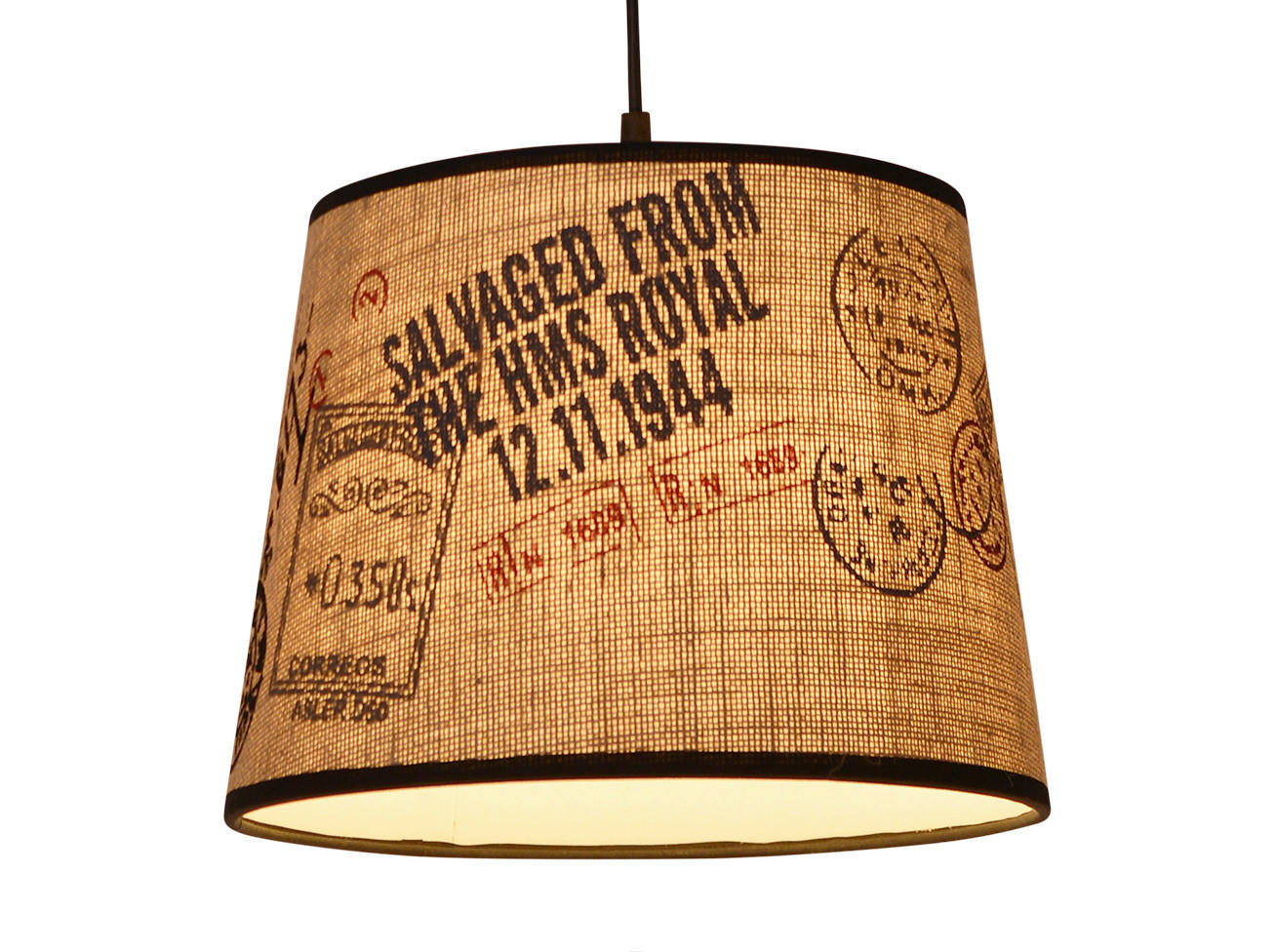 HÄNGELEUCHTE Print 30/120 cm   - Braun, Trend, Kunststoff/Textil (30/120cm) - Näve