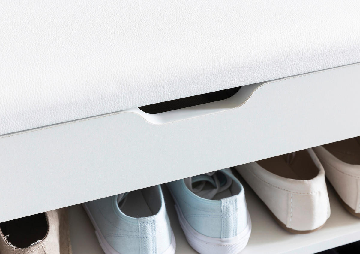 SCHUHREGAL 60/40/30 cm  - Weiss, Konventionell, Holzwerkstoff/Textil (60/40/30cm) - MID.YOU