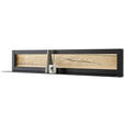 WANDBOARD  150/28/25 cm  - Eichefarben/Schwarz, Design, Glas/Holzwerkstoff (150/28/25cm) - Novel