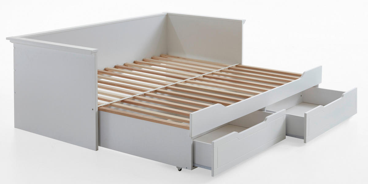 PAT EXTENSIBIL in alb  - alb, Konventionell, plastic/lemn (90/180/200cm) - Carryhome