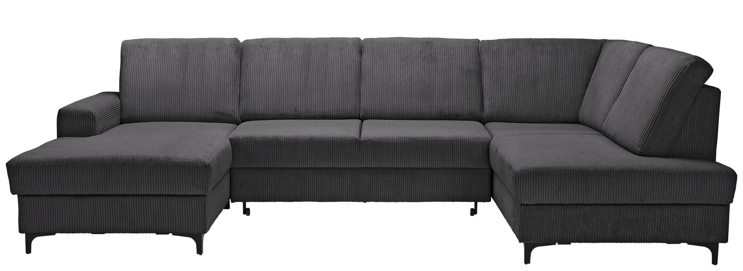 Stylife Wohnlandschaft Dunkelgrau 317x185 cm
