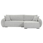 ECKSOFA Grau Flachgewebe Zierkissen, Rückenkissen, Bettkasten, Schlaffunktion, Rücken echt, Liegefläche im Originalstoff  - Schwarz/Grau, KONVENTIONELL, Kunststoff/Textil (145/285cm) - Carryhome