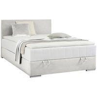 BOXBETT 140/200 cm  in Ecru  - Chromfarben/Ecru, KONVENTIONELL, Kunststoff/Textil (140/200cm) - Boxxx