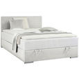 BOXBETT 140/200 cm in Ecru - Chromfarben/Ecru, KONVENTIONELL, Kunststoff/Textil (140/200cm) - Carryhome