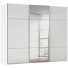SCHWEBETÜRENSCHRANK in Weiss  - Weiss/Alufarben, Konventionell, Glas/Holzwerkstoff (271/223/68cm) - Novel