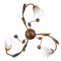 DECKENLEUCHTE  63/20 cm    - Bronzefarben, KONVENTIONELL, Glas/Metall (63/20cm)