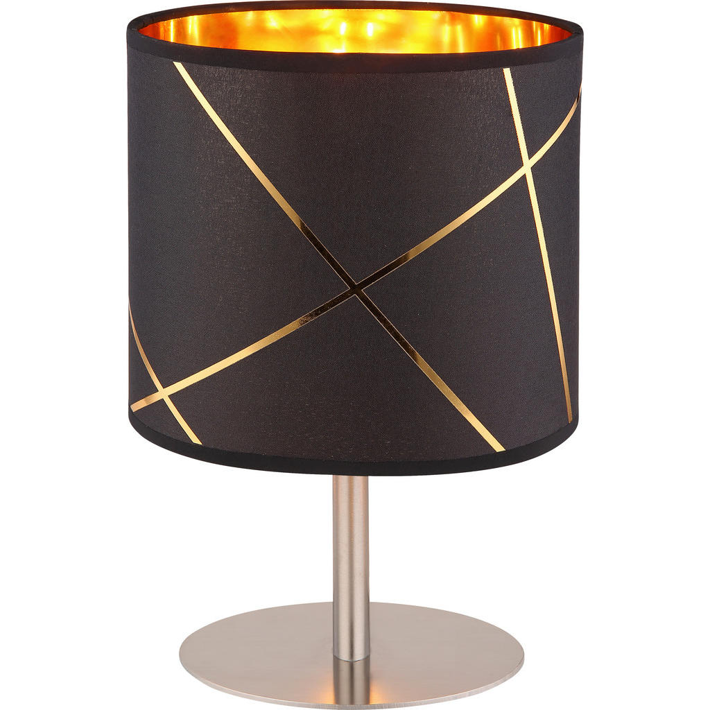 Tischlampe Siwon Schwarz/ Goldfarben mit Schalter