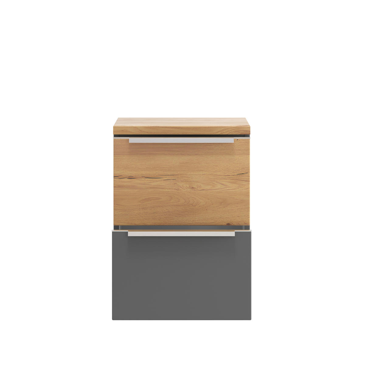 UNTERSCHRANK 40/54/35 cm   - Wildeiche/Edelstahlfarben, Trend, Holzwerkstoff/Metall (40/54/35cm) - Held