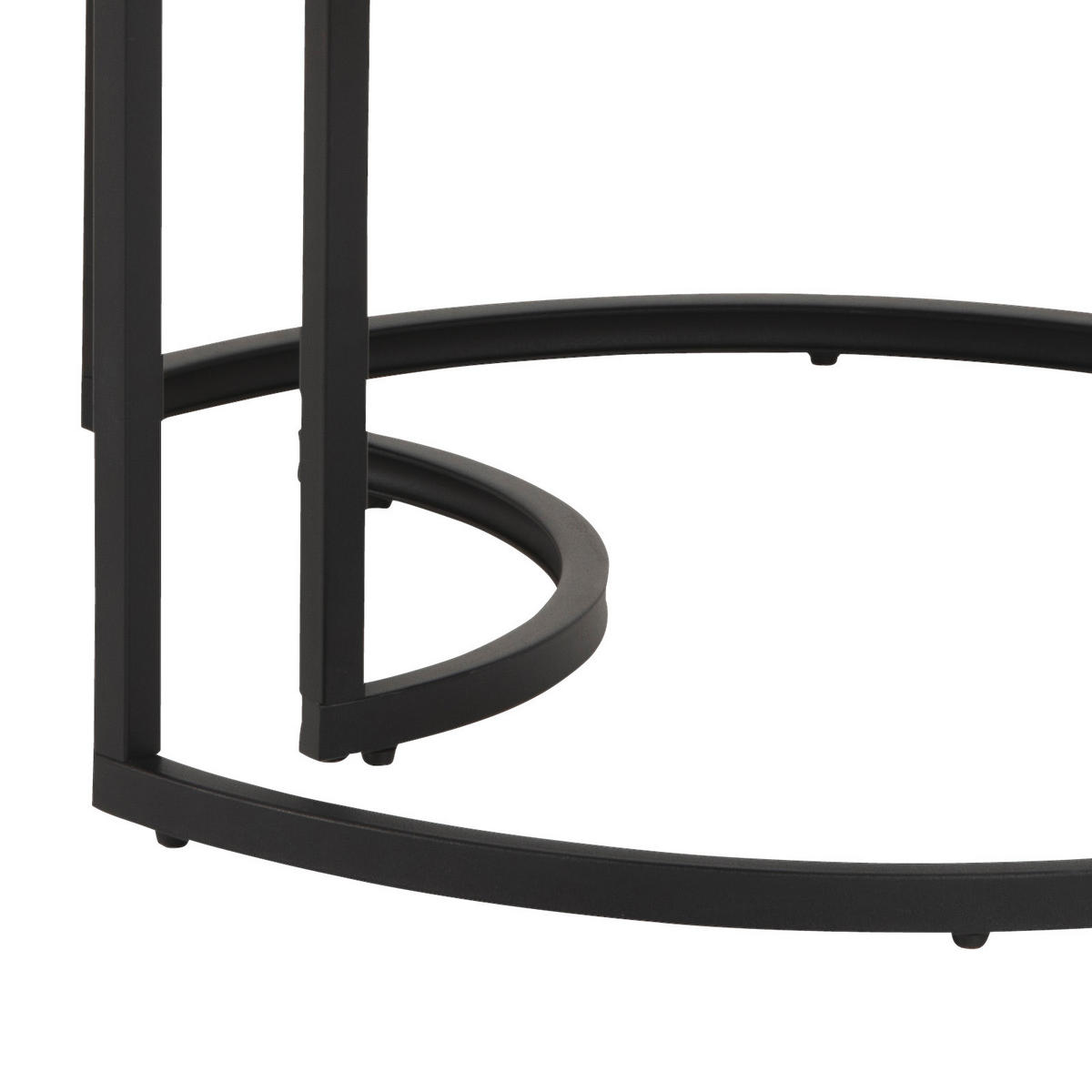 TABLE BASSE in Metall, Glas, Holzwerkstoff 70/70/42 cm  - noir, Konventionell, métal/verre (70/70/42cm) - MID.YOU