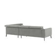 ECKSOFA Hellgrau Feincord  - Hellgrau/Schwarz, Design, Textil/Metall (280/205cm) - Xora