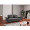 2,5-SITZER in Flachgewebe Grau  - Schwarz/Grau, Konventionell, Textil/Metall (202/90/122cm) - Sit & More