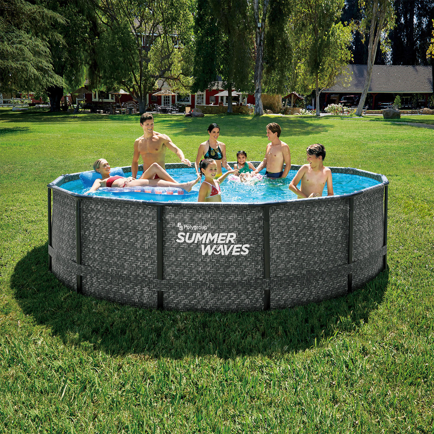 POOL PGP4A01442B 427/107 cm  - Grau, KONVENTIONELL, Kunststoff (427/107cm) - Ambia Garden