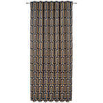 FERTIGVORHANG  blickdicht  140/245 cm   - Goldfarben/Petrol, Design, Textil (140/245cm) - Dieter Knoll