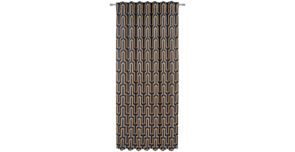 FERTIGVORHANG  blickdicht  140/245 cm   - Goldfarben/Petrol, Design, Textil (140/245cm) - Dieter Knoll