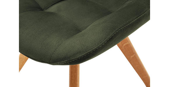 STUHL Flachgewebe Olivgrün - Olivgrün, KONVENTIONELL, Holz/Textil (56/84/63cm) - Carryhome