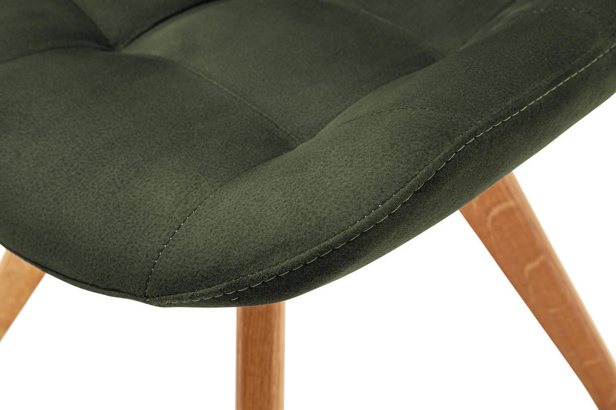 STUHL Flachgewebe Olivgrün  - Olivgrün, KONVENTIONELL, Holz/Textil (56/84/63cm) - Carryhome