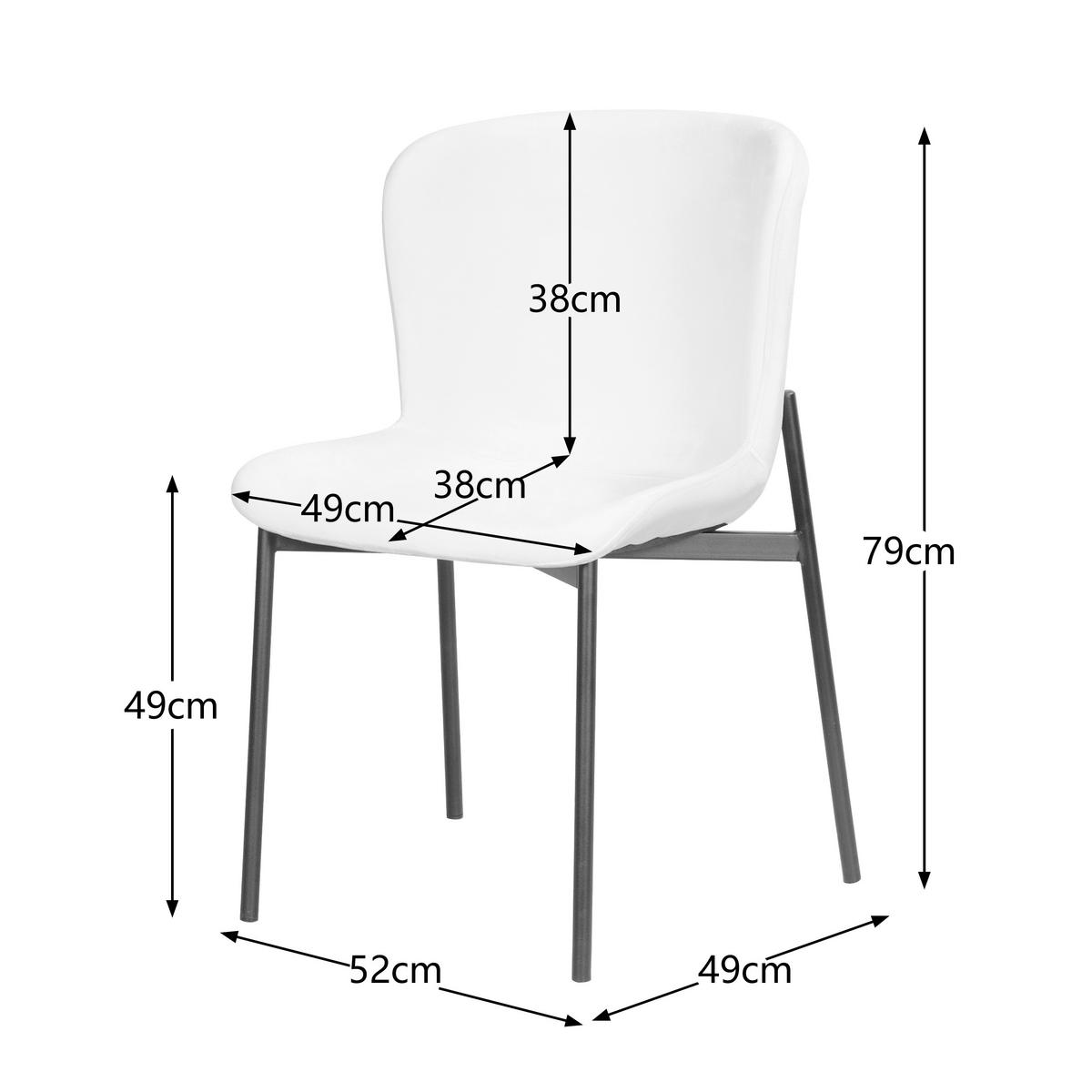 STUHL   Samt  Schwarz, Beige  - Beige/Schwarz, MODERN, Textil/Metall (52/79/49cm) - Livetastic
