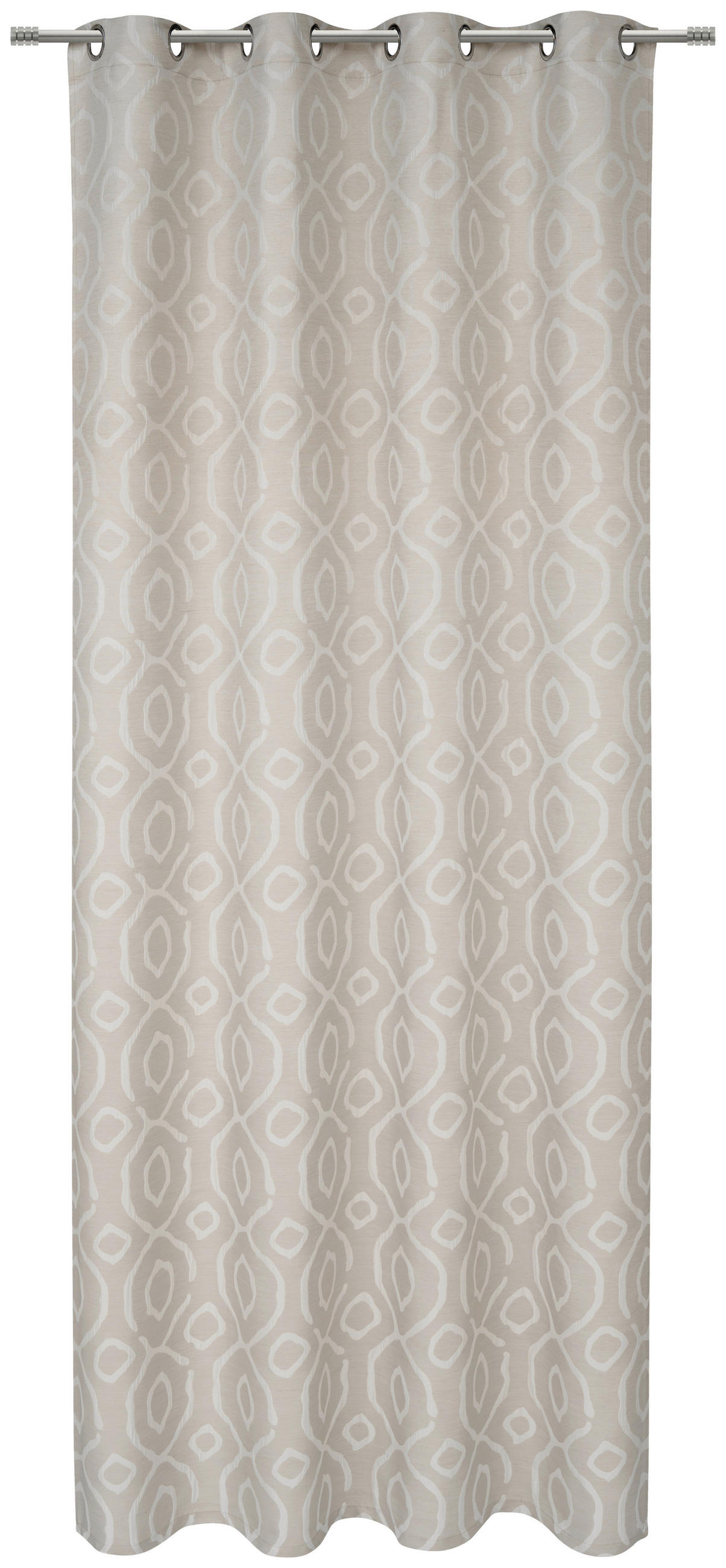 ZAVESA SA KARIKAMA sivobraon  140/245 cm  - sivobraon, Konvencionalno, tekstil (140/245cm) - Esposa