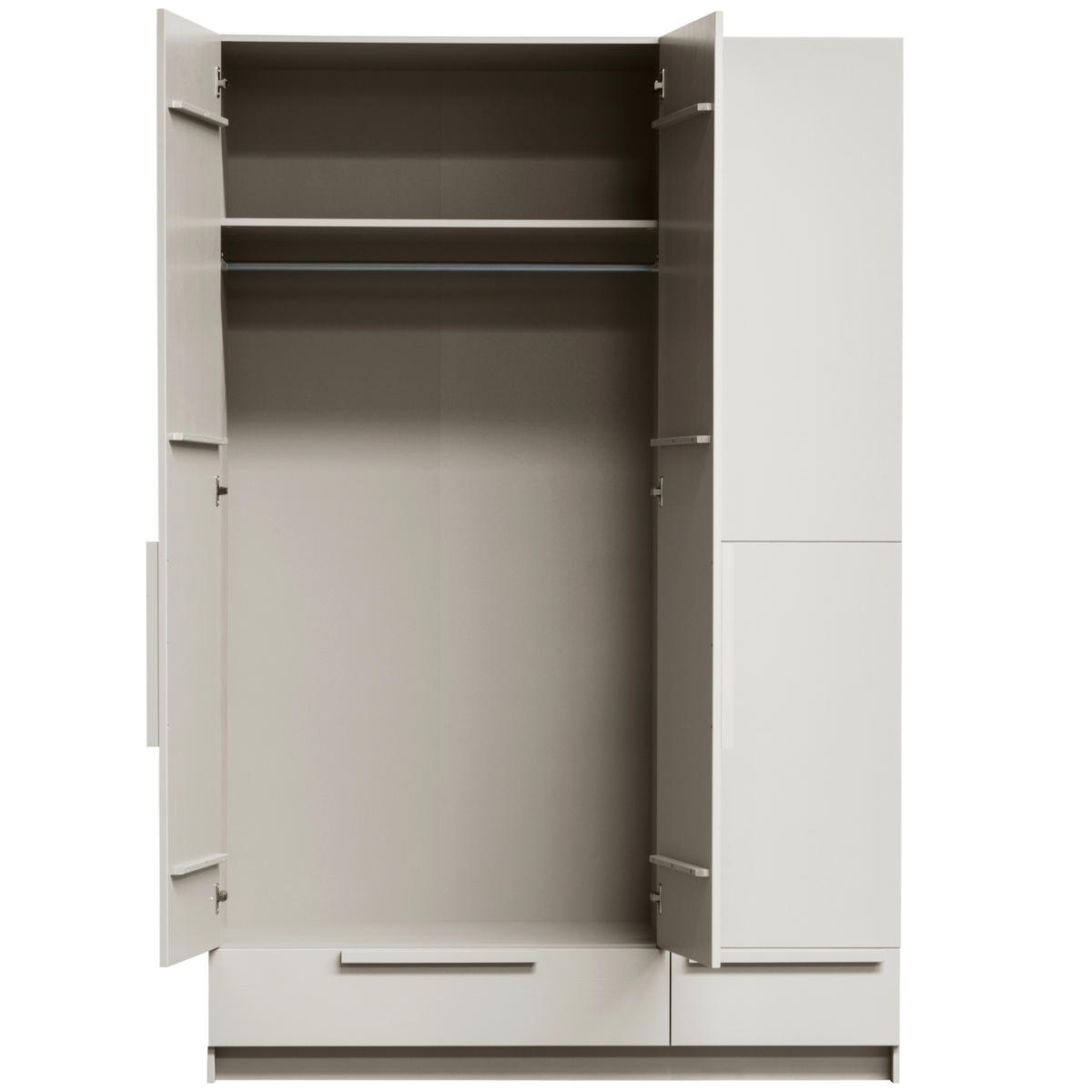 GARDEROBENSCHRANK Pure  in 142/215/60 cm  - Hellgrau, Design, Holz (142/215/60cm) - Livetastic