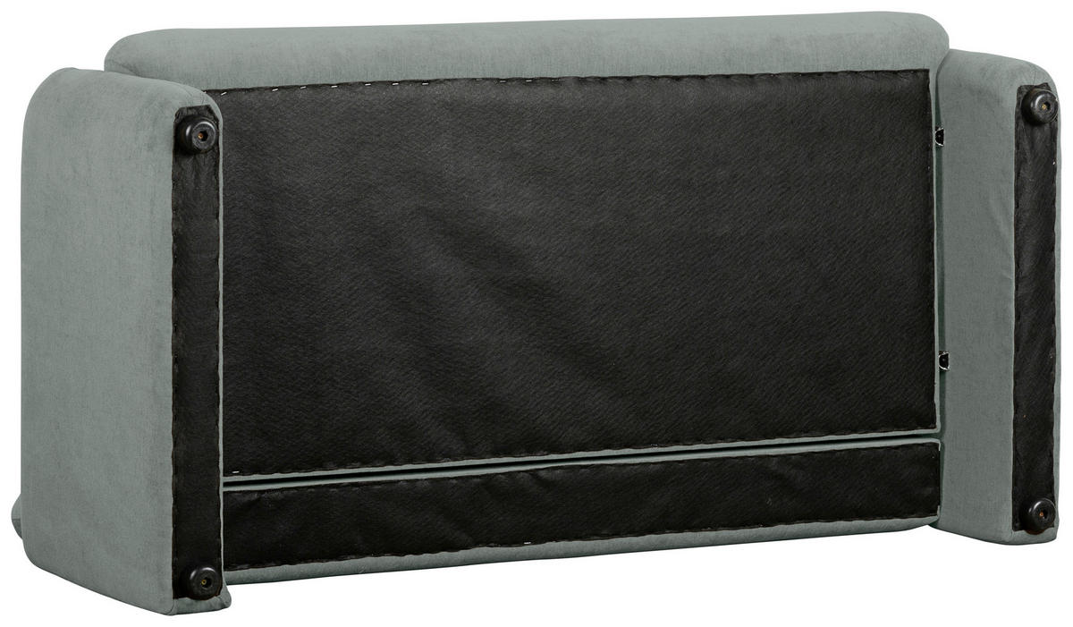 2-SITZER-SOFA MILA Samt Grau  - Schwarz/Grau, Design, Kunststoff/Textil (148/83/76cm) - MID.YOU