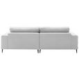 ECKSOFA  in Flachgewebe Creme  253/177 cm  - Creme/Schwarz, Design, Textil/Metall (253/177cm) - Dieter Knoll