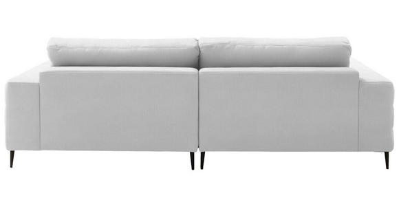 ECKSOFA  in Flachgewebe Creme  253/177 cm  - Creme/Schwarz, Design, Textil/Metall (253/177cm) - Dieter Knoll