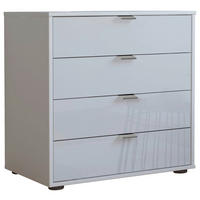 KOMÓD 80/70/43 cm  - krómszínű/fekete, Konventionell, faalapú anyag/üveg (80/70/43cm) - Dieter Knoll