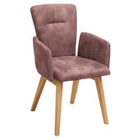 ARMLEHNSTUHL in Holz, Textil Altrosa  - Altrosa, KONVENTIONELL, Holz/Textil (57/91/66cm) - Dieter Knoll