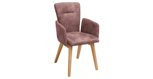 ARMLEHNSTUHL in Holz, Textil Altrosa - Altrosa, KONVENTIONELL, Holz/Textil (57/91/66cm) - Dieter Knoll