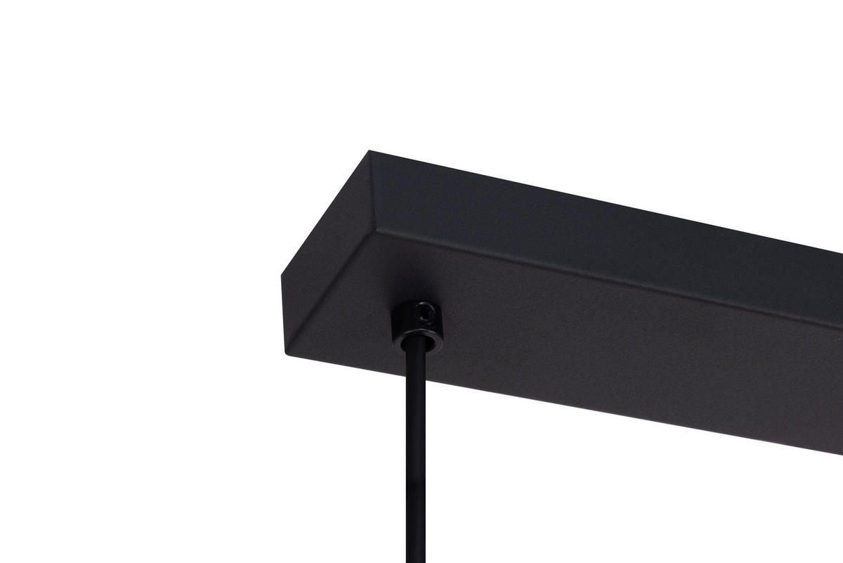 LAMPĂ SUSPENDATĂ 90/15/120 cm  - negru, Trend, sticlă/metal (90/15/120cm) - Novel