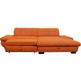 ECKSOFA  in Mikrofaser Orange  290/198 cm  - Schwarz/Orange, Design, Textil/Metall (290/198cm) - Xora