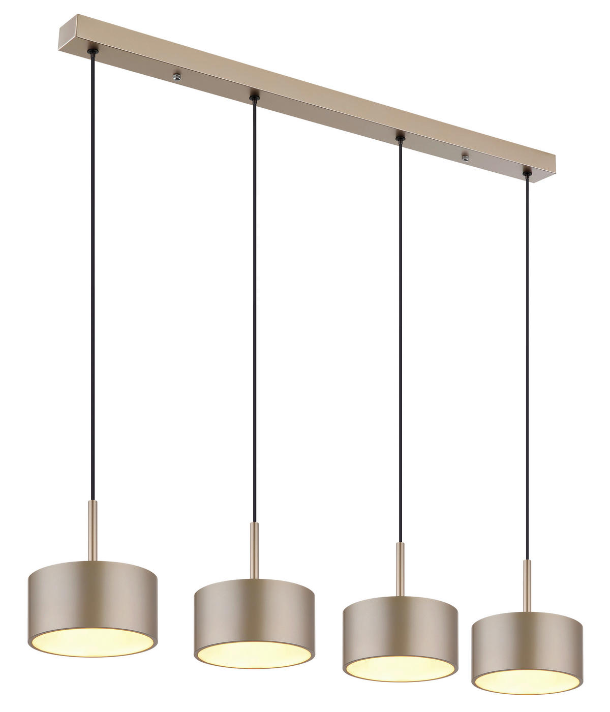 LED-HÄNGELEUCHTE 86/15/150 cm  - Champagner/Transparent, Design, Kunststoff/Metall (86/15/150cm) - Globo