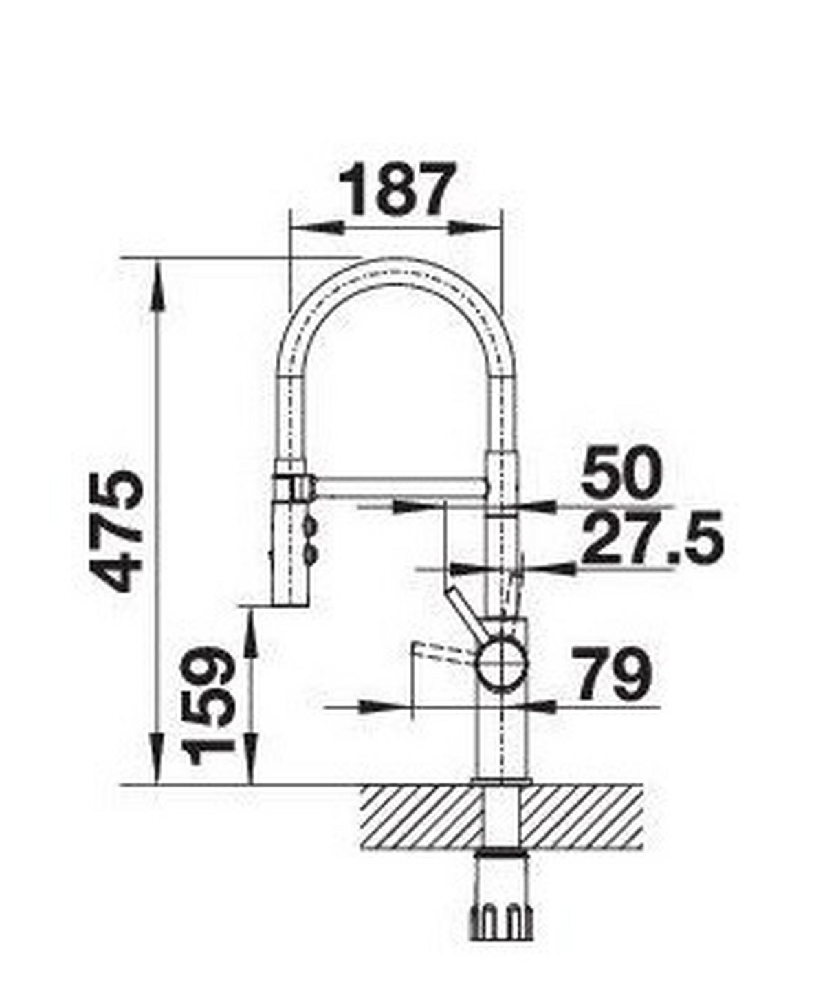 KÜCHENARMATUR 527731  - Schwarz, Basics, Metall (10,7/47,5/22,8cm) - Blanco