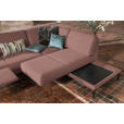 ECKSOFA in Flachgewebe, Struktur Hellrot  - Hellrot/Anthrazit, Design, Textil/Metall (254/230cm) - Ambiente