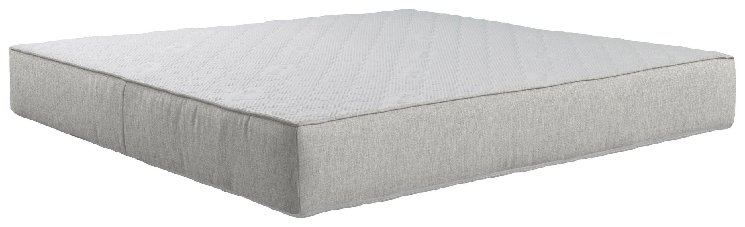 TASCHENFEDERKERNMATRATZE 160/200 cm Höhe ca. 25 cm  - Hellgrau/Weiß, Trend, Textil (160/200cm) - Esposa