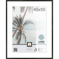 RÁM NA OBRAZY, 1 foto 40 cm x 50 cm - čierna, Basics, plast/sklo (41,2/51,1cm)