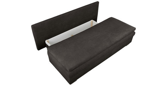 SCHLAFSOFA  mit Liegefunktion, Schlafen auf Sitzhöhe, Rücken echt Struktur Schwarz  - Schwarz, KONVENTIONELL, Kunststoff/Textil (195/93/83cm) - Carryhome
