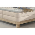 BOXSPRINGBETT 140/200 cm,  in Beige, gepolstertes Kopfteil, Topper, Matratzen, H3 + H3 = fest  - Eichefarben/Beige, Natur, Holz/Textil (140/200cm) - Valnatura
