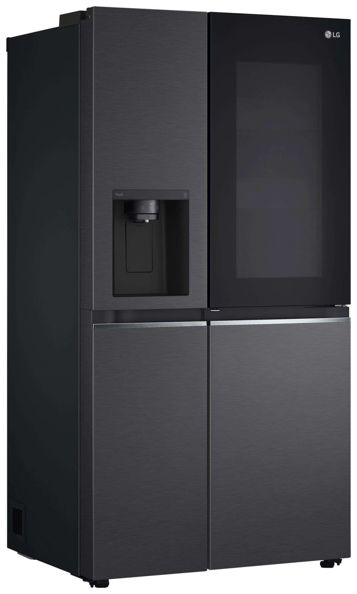 SIDE-BY-SIDE 91,3/179/73,5 cm GSXV91MCLE  - Anthrazit/Schwarz, Trend, Glas/Kunststoff (91,3/179/73,5cm) - LG