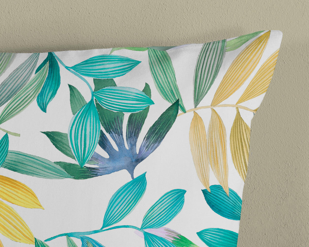 WENDEBETTWÄSCHE Good Morning Renforcé 140/200 cm  - Salbeigrün/Multicolor, Design, Textil (140/200cm)
