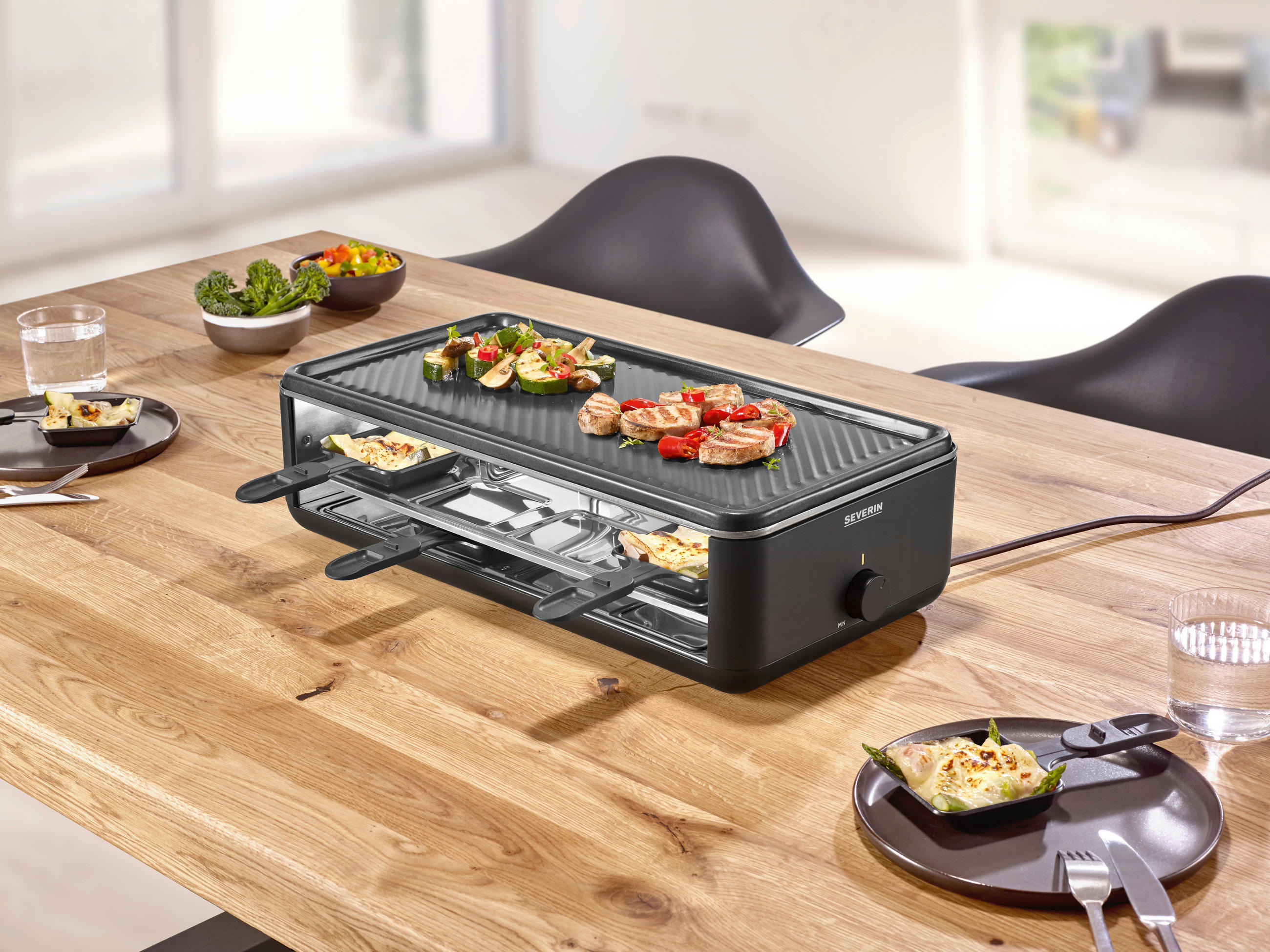 RACLETTE-GRILL  - Schwarz, Basics, Kunststoff (25,0/14/49cm) - Severin