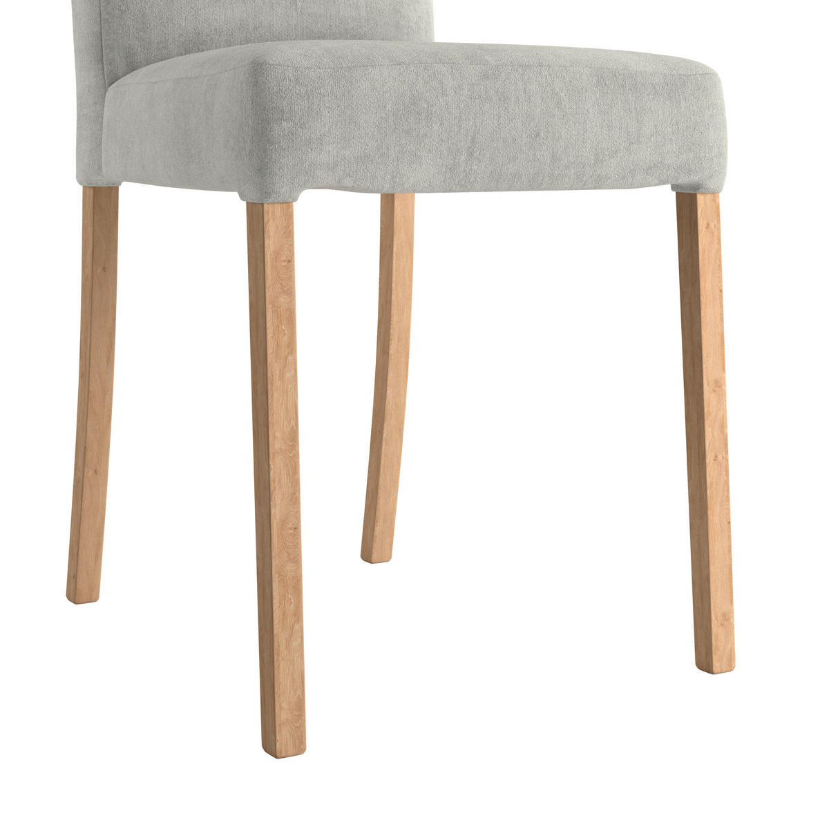 STUHL - Eichefarben/Hellgrau, KONVENTIONELL, Holz/Textil (43/91/58cm) - Livetastic