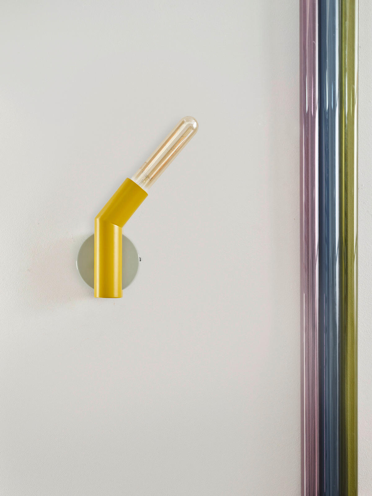 WANDLEUCHTE 10.8/7.7/18.3 cm   - Gelb, Design, Metall (10.8/7.7/18.3cm) - Osram