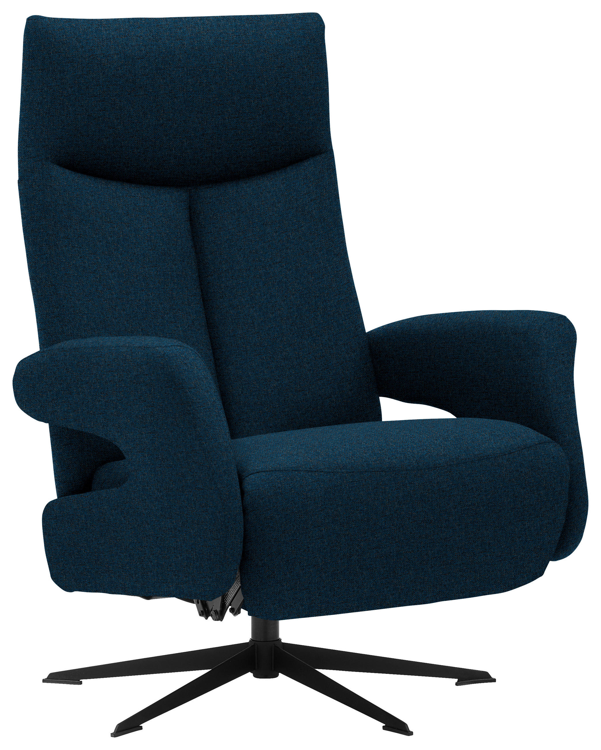 RELAXFÅTÖLJ i textil mörkblå  - svart/mörkblå, Design, metall/textil (74/105/82cm) - Livetastic