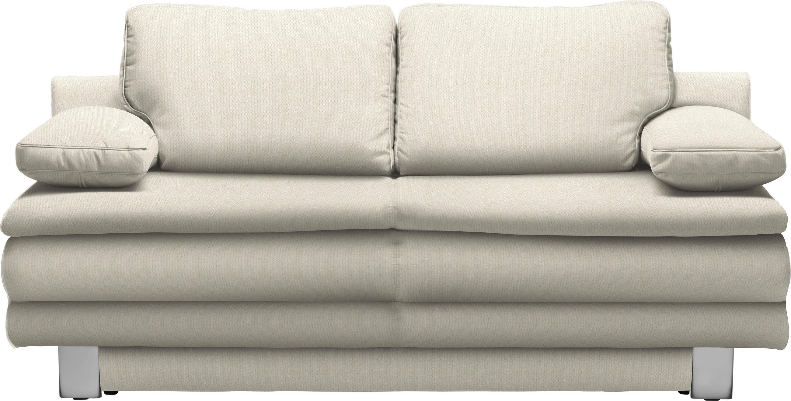SCHLAFSOFA in Naturfarben  - Chromfarben/Naturfarben, Design, Textil/Metall (194/96/86cm) - Novel