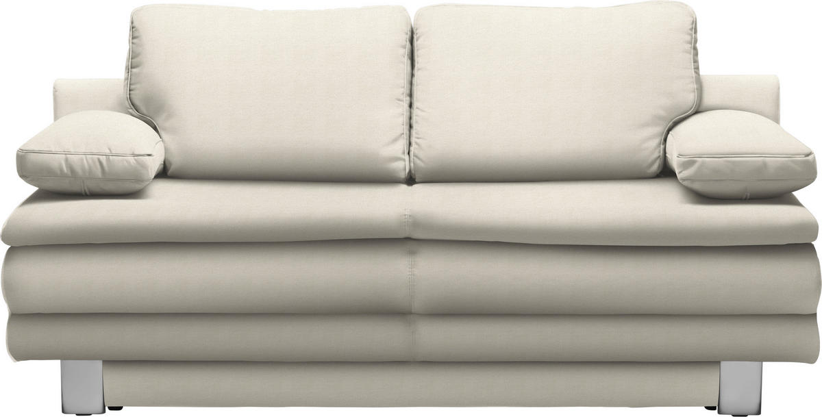 SCHLAFSOFA in Naturfarben  - Chromfarben/Naturfarben, Design, Textil/Metall (194/96/86cm) - Novel
