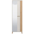 GARDEROBE 5-teilig  in 220/192,5/40 cm  - Kaschmir/Eiche Artisan, Basics, Glas/Holzwerkstoff (220/192,5/40cm) - Carryhome