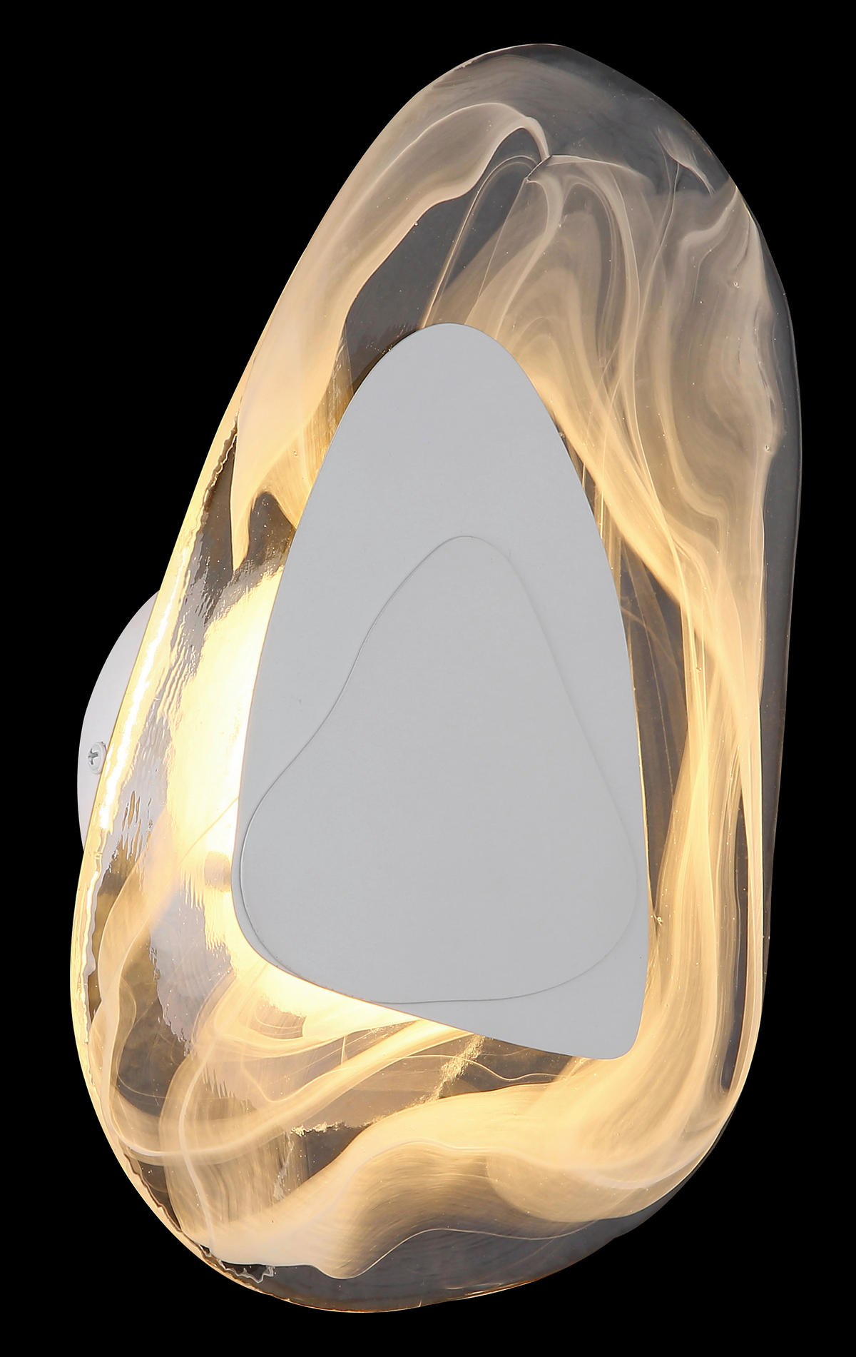 LED-WANDLEUCHTE - Klar/Weiss, Design, Glas/Metall (20,3/31,5cm) - Globo